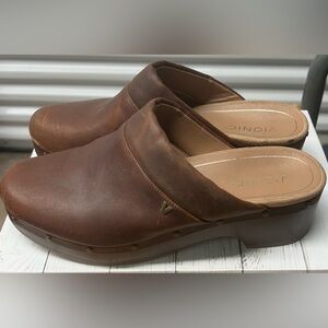 Vionic Brown Leather Mules